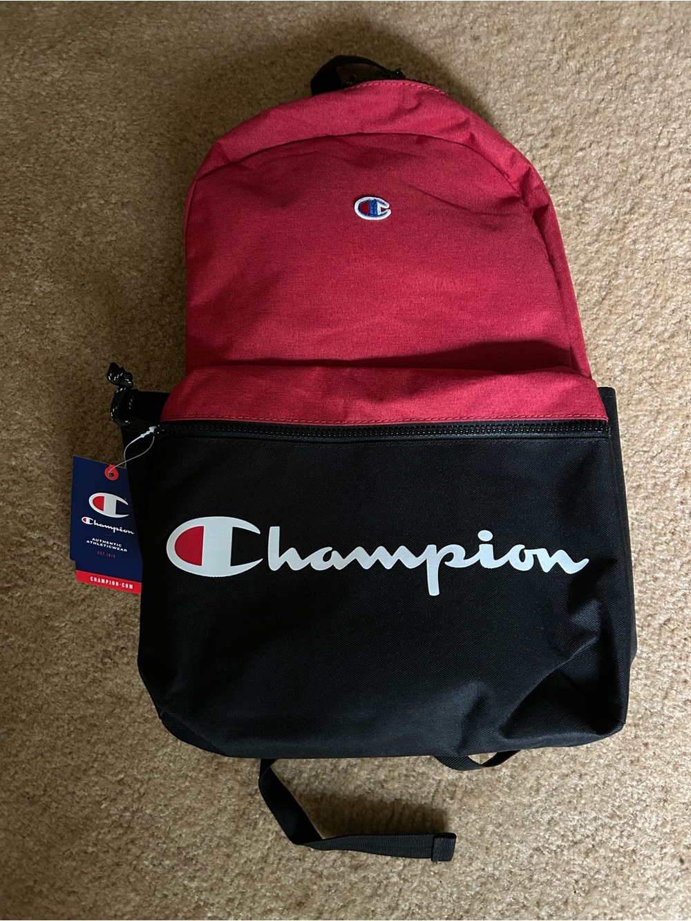 🔥 Champion Manuscript Backpack in Bright Red & Black (Style CHF1000-620) 🔥